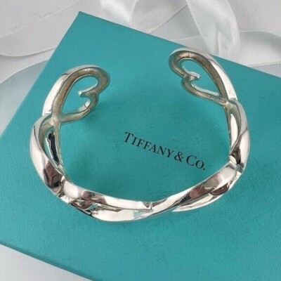 Tiffany & Co. Paloma Picasso Sterling Silver Loving Hearts Bangle