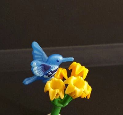 PLAYMOBIL LE MINUSCULE COLIBRI BLEU ANIMAUX ANIMAL SAUVAGES SAVANE FORET OISEAUX - Photo 1/4