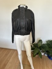 Zara Distressed Leather Jacket Dark Brown New Fw24 Sizes L. Ref.