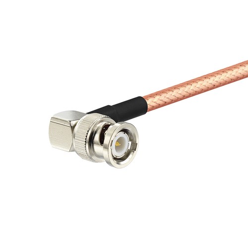 BNC Male Right Angle to N Type Male RF Coax Extension Cable RG400 Double Shield - Picture 8 of 9
