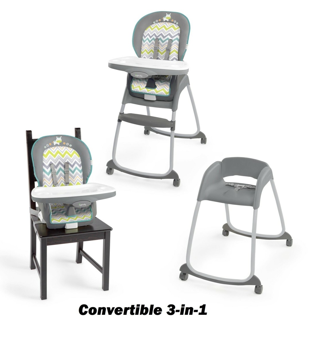 Ingenuity Trio High Chair Kid Baby Girl Boy Toddler Child Booster