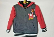 DISNEY Boys Sherpa Lined Hooded Full Zip MICKEY MOUSE JACKET Size XS