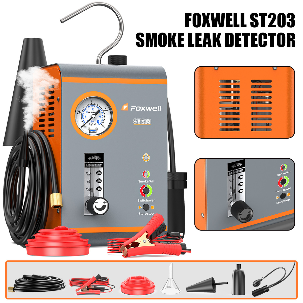 FOXWELL ST203 Automotive EVAP Smoke Machine Tool Vacuum Leak Detector Detection