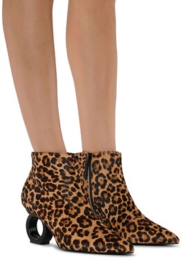NEW $370 KAT MACONIE ALBA BOOTS LEOPARD CALF HAIR - Main Image