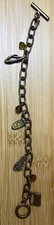 Summer Memories Metal Charm Bracelet Yellow Bead Flip flop Cell Sunglasses 7 1/2