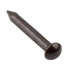 Round Head Hand Aged Solid Brass Escutcheon Pins - 1/2" Long 100 Antique Brass