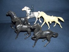 Vintage Marx/MPC Horse Lot of 5 Black Cream with Rider