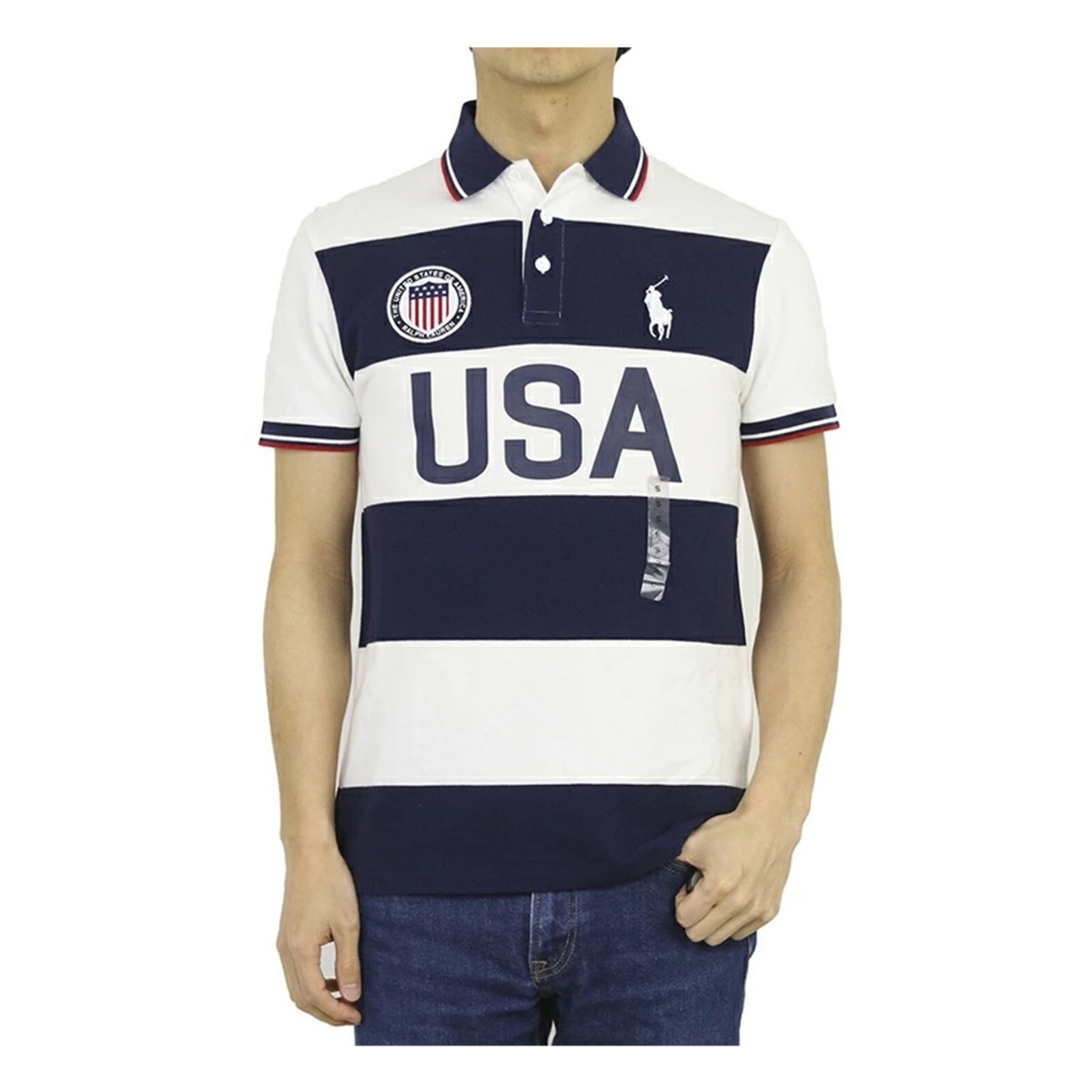 Polo Ralph Lauren Custom Slim Fit Short Sleeve USA Country