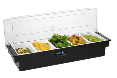 Corona Professional Bar Gewürz Servieren Garnierbehälter mit 5 oder 6 Tablett