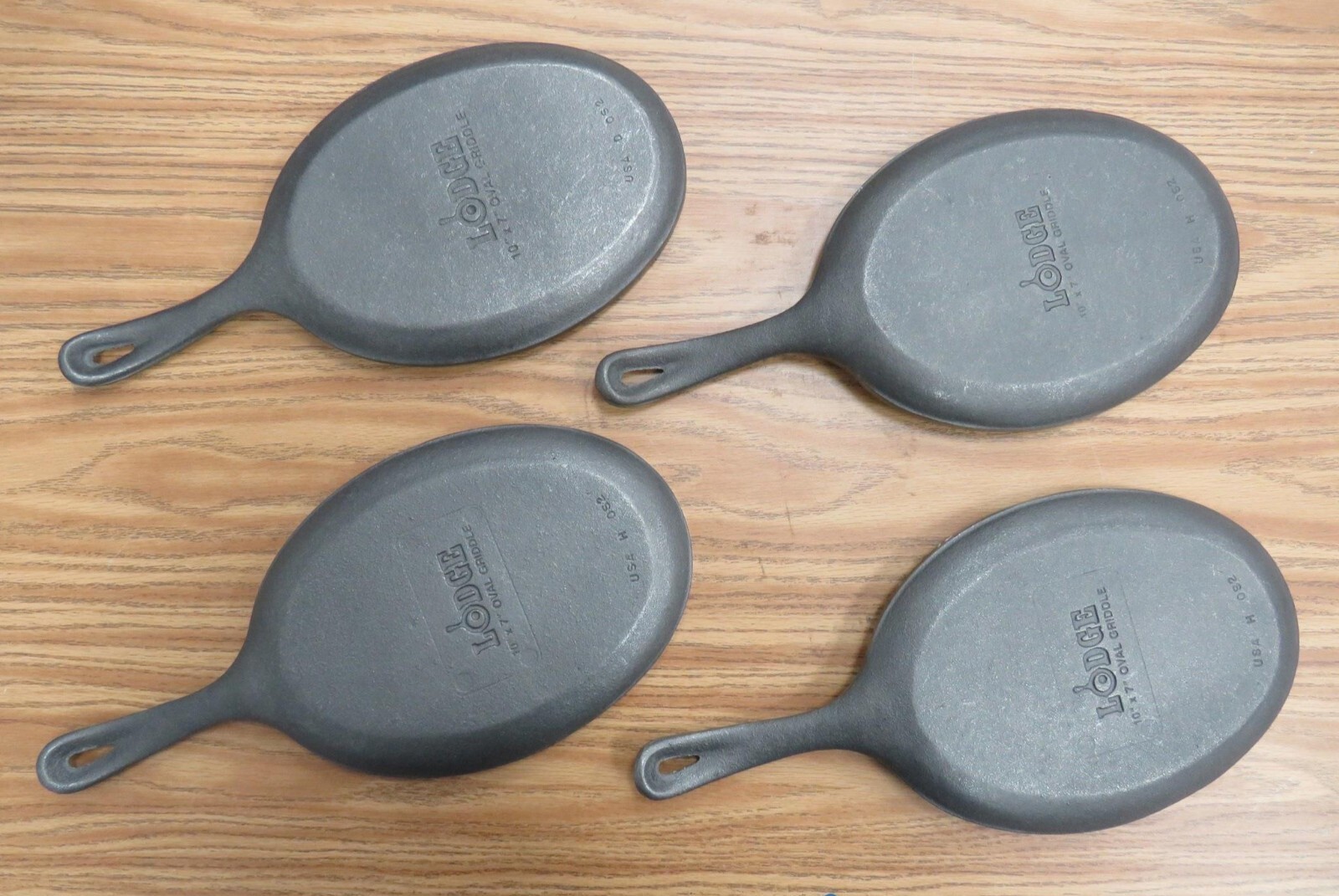 Vintage Lodge Cast Iron 10inx7in Oval Griddle, Made In USA eBay