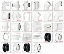 Polypipe 110mm Ring Seal, Push Fit Soil and Vent Pipe Fittings in White