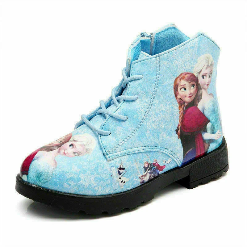 FROZEN Elsa Anna Children Girl's Winter Warm Snow Boots Waterproof