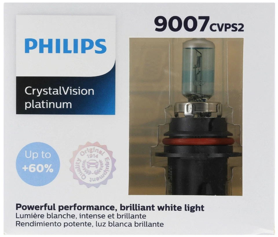 Philips Crystal Vision Platinum 9007 65/55W Two Bulbs Head Light Dual Beam Lamp — 第 2/4 张图片