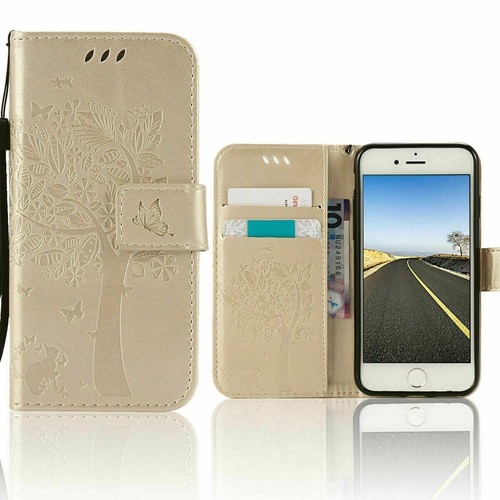 For iPhone 13 12 11 Pro Max SE Case Leather Wallet Flip Stand Phone Cover - Picture 42 of 59