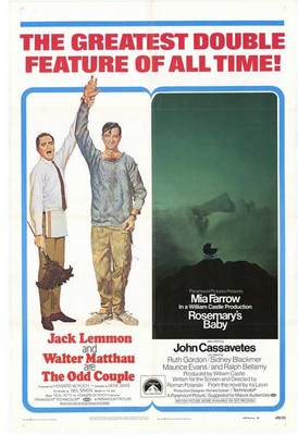 ODD COUPLE, THE/ROSEMARY'S BABY Movie POSTER 27x40 Jack Lemmon Walter Matthau