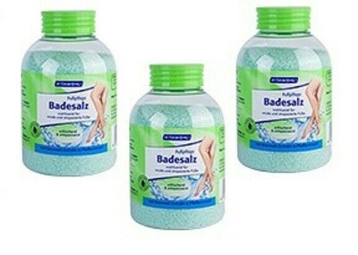 Vitawohl Fuß-Badesalz entspannend Beinwell Pfefferminzöl, 3x 600g