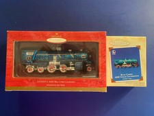 2 - Hallmark Lionel 1-400E Blue Comet Locomotive Train Glass Blown Ornament 