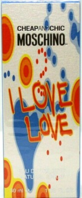 MOSCHINO CHEAP&CHIC I LOVE LOVE Eau De Toilette Spray 1.0 Oz / 30 ml BRAND NEW!
