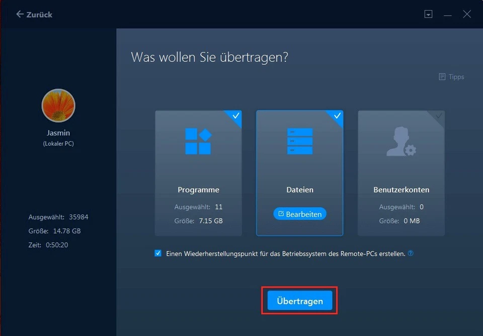 EaseUS ToDo PCTrans Professional 2 PCs Dauerlizenz mit Updates ESD-Key per eMail - Bild 4 von 4