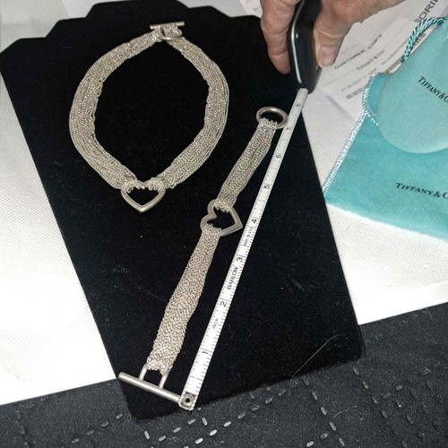 Authentic Tiffany & Co Mesh set - necklace & bracelet - Picture 4 of 7