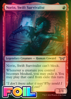 x1 Norin, Swift Survivalist DSK Duskmourn MTG 297 FOIL UNCOMMON LURKING EVIL 1x | eBay x1 Norin, Swift Survivalist DSK Duskmourn MTG 297 FOIL UNCOMMON LURKING EVIL 1x | eBay