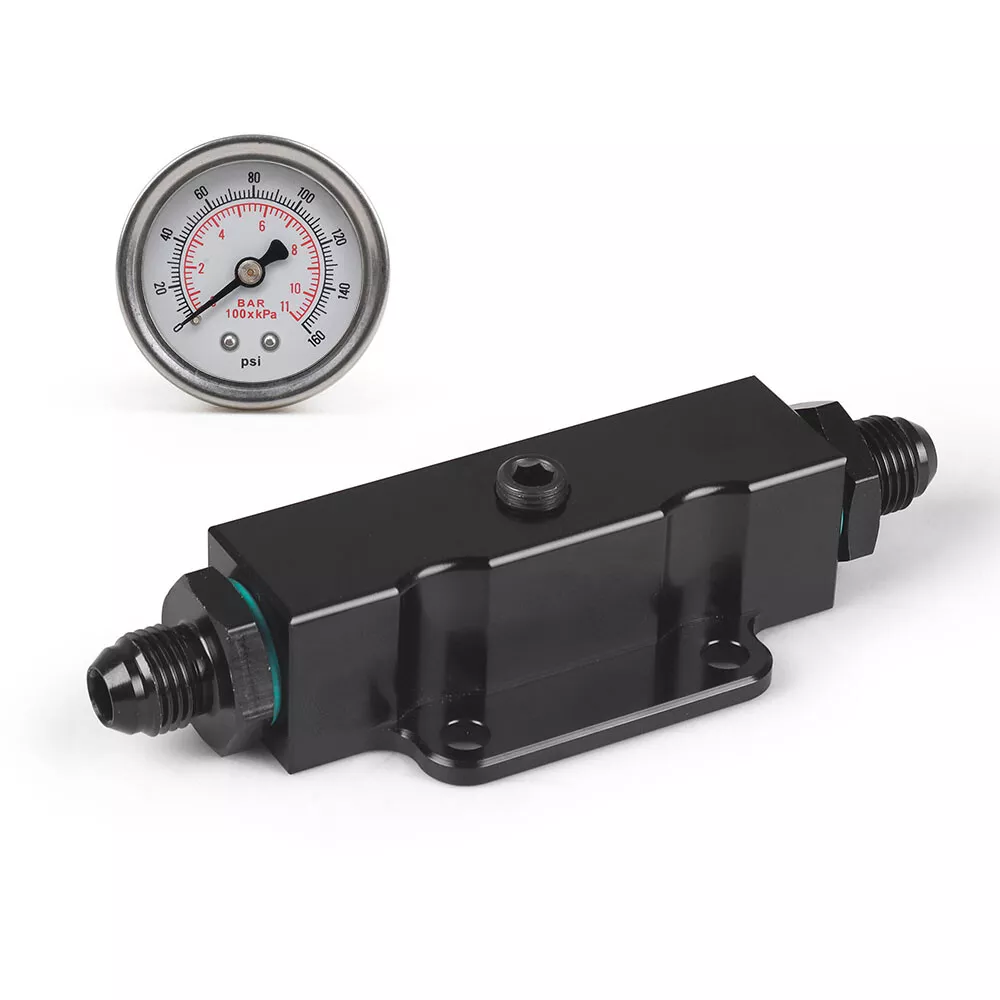 Inline hydraulic clearance pressure gauge