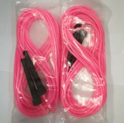 BISHOP Kinder Springseil rosa 2er Pack - 9,6m Springseile für Kinder, robuster Spaß