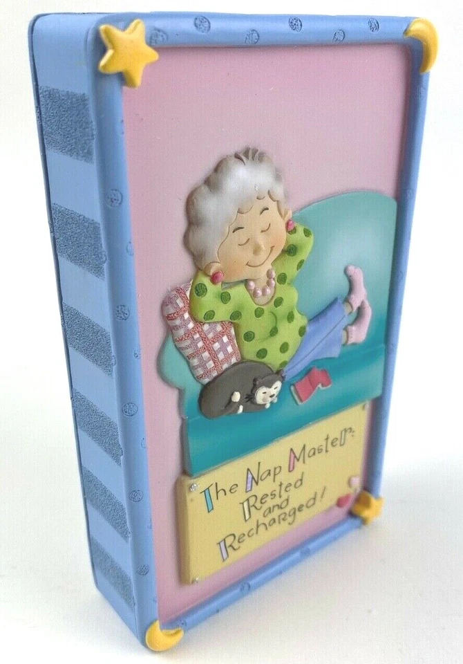 Letrero de placa pequeña de abuela con gato 3x5 regalo para su feliz jubilación Foto 2 de 4