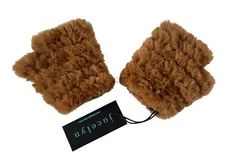 Jocelyn Mandy Mittens Women's Gloves Chestnut Brown NWT One Size Faux Fur