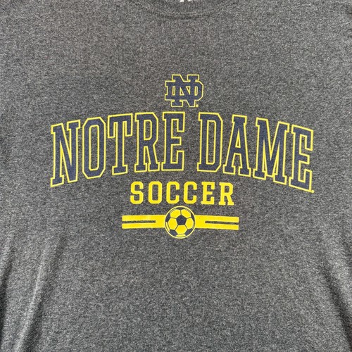 Champion Notre Dame Fighting Irish Soccer Short Sleeve T Shirt Mens Large Gray - Picture 2 of 7