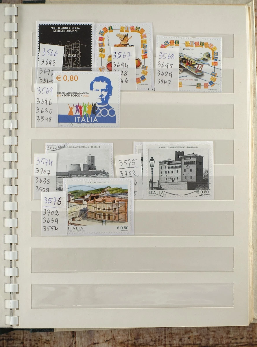 Italien 2014–2020: Gestempelte Marken mit Sondermotiven im Einsteckalbum #0032