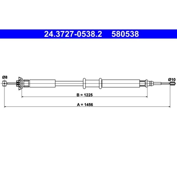 Seilzug Feststellbremse ATE 24.3727-0538.2 FüR Fiat Punto-image
