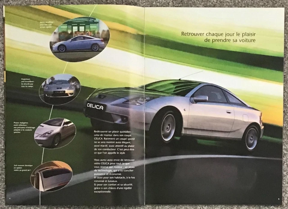 TOYOTA CELICA 1.8 Coupe Sales Brochure NOV 1999 FRENCH TEXT #A0130 - Image 2 of 4