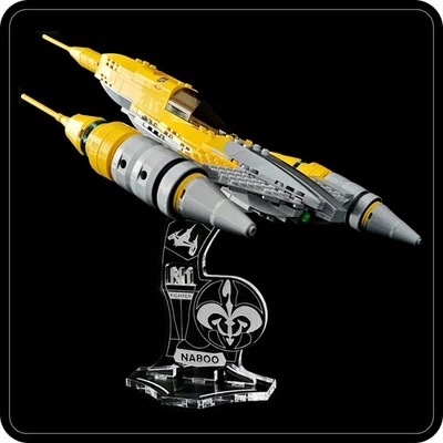 OD-LAB Display stand angled for Lego 75092-7877-7660-7141 Naboo Starfighter (A1125)