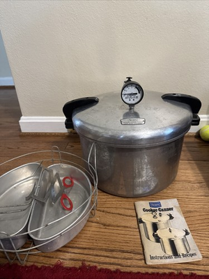 #ad Vintage Sears 16 Qt Pressure Cooker Canner Model 620.46000 Canning Kit Kitchen $59.99