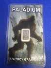 1/4 Gram Palladium Bar .999 Fine Limited Edition Bigfoot Bullion In Card BU — photo 1