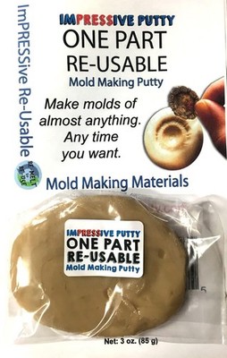 Impressive Re-usable Molding Putty, 1.5 oz 42g, Non-Toxic, Craft, Hobby, DIY Use
