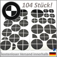 BMW Emblem Aufkleber Logo Vinyl 104x Schwarz glz E36 E46 E60 E61 E90 E91 E92 F80