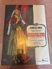 Vintage Movie Poster German "The Song of Bernadette" R80s Jennifer Jones