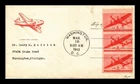 US COVER AIR MAIL 6C BOOKLET FIRST DAY ISSUE SCOTT C25A HOUSE OF FARNAM CACHET