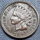 1893 Indian Head Cent 1c High Grade AU Details #102565