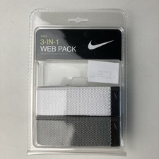 Nike 3-in-1 Men's Belt Interchangeable Straps ONLY White/Grey