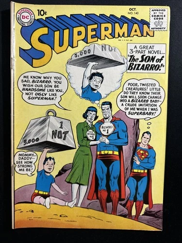 Superman #140 1960 DC Comics Vintage Silver Age Comic 1st Print VG *A11