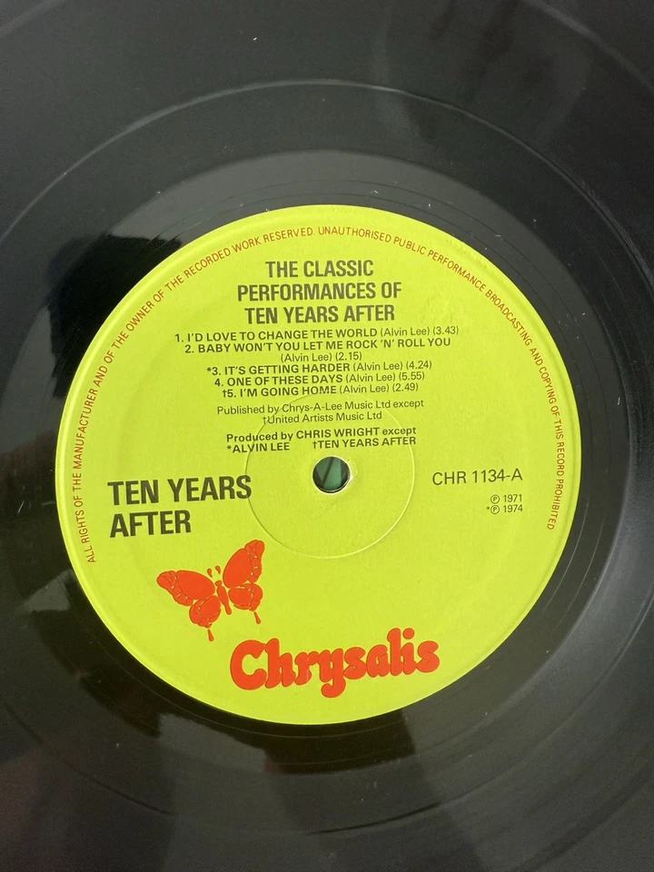 The Classic Performances of Ten Years After -1976 LP Vinyl Record/VG+ VINYL - Image 3 of 4