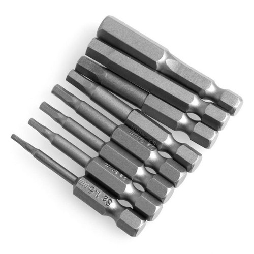 Attachment Hex Key Bits Power Drill Metric Magnetic handle 8pcs Set Useful - Picture 10 of 12