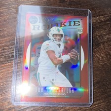 Panini Chronicles Luminance Tua Tagovailoa #202 Red /99 Rookie Football Card