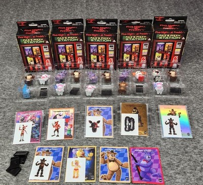 lot of Five Nights at Freddy s FAZ'S FIZZY STATION  FIGURES and extra cards