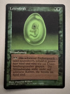 Lebenskraft - Lifeforce  MTG  - deutsch limitiert FBB  1994 NM/EX Uncommon
