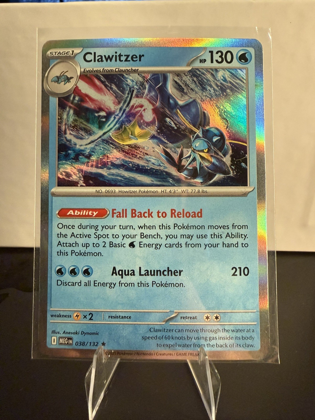 Clawitzer 038/132 Holo Rare Mega Evolution Pokemon