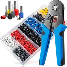 Ferrule Crimping Tool Kit, Crimper Plier with 1250PCS Wire Ferrules Kit Wire ...